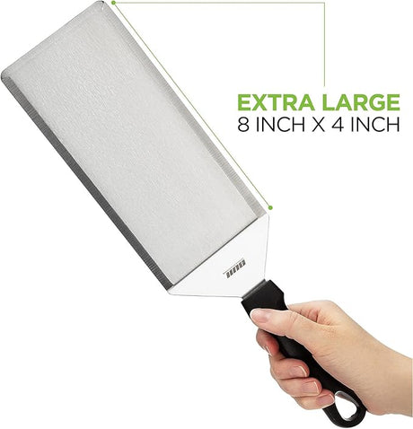 Griddle Accessories Kit for Blackstone and Camp Chef - 6 Pieces Griddle Spatula Set with 4x8 Inches Supersize Griddle