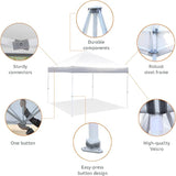 Amazon Basics Outdoor Pop Up 10 x 10 Canopy Tent for Events, Portable with Easy Setup, One-Push, Includes Wheeled Carry Bag,