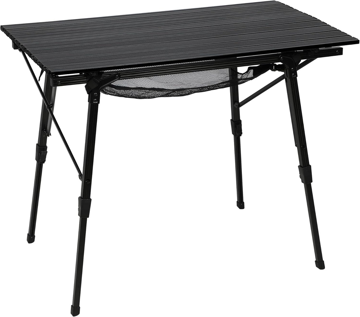 PORTAL Camping Table Foldable Portable with Adjustable Legs, Aluminum Folding Table Roll Up Table with Carrying Bag for