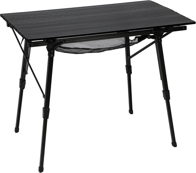PORTAL Camping Table Foldable Portable with Adjustable Legs, Aluminum Folding Table Roll Up Table with Carrying Bag for