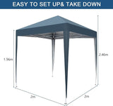 Outvita 6.5x6.5ft Pop Up Canopy Tent, Outdoor Instant Shelter Folding Canopy with Carry Bag for Commercial Events, Party,