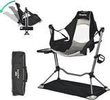 SUNNYFEEL Hammock Camping Chair, Oversized Swinging Camping Chair, Portable Hammock Chairs with Cup Holder, Beach Mat, MAX