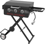 Royal Gourmet PD3001 3-Burner Propane Gas Griddle with Collapsible Stand, 23-Inch Portable Griddle with Side Table & 314 Sq.