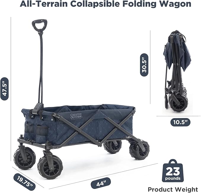 Creative Outdoor Original Folding Wagon All-Terrain Wheels, alternate view 7