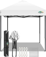 COBIZI 6.6x6.6ft Pop Up Canopy Tent, Heavy Duty Canopy Easy Set up All Weather Waterproof Outdoor Canopy Tent for Parties,