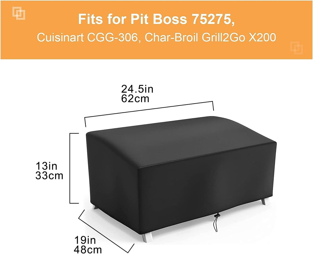 Grill Cover for Cuisinart CGG-306 Propane Grill, Portable Grill Cover for Pit Boss 75275 Stainless Steel Two-Burner Grill,