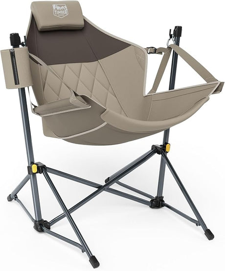 TIMBER RIDGE Hammock Camping Chair with Adjustable Backrest, Heavy Duty Folding Hammock Chair Supports 300lbs, Portable
