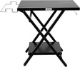 Folding Grill Table with Extra Storage Bottom Shelf, Indoor & Outdoor Prep Table with Garage Rack & Tissue Holder, Pizza