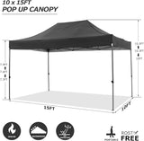 COBIZI 10x15 FT Pop up Canopy Tent,Heavy Duty Easy Up Commercial Outdoor Party Canopy Tents for Wedding Parties All Season