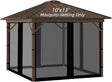 10x13FT Mosquito Netting for Gazebo,Pergola,Pop up Canopy Tent,4-Panel with Zipper for Outdoor Patio,Backyard