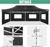 COBIZI 13x26 Pop Up Tent Heavy Duty Canopy with Removable Sidewalls Party Tent Outdoor Wedding Large Event Tent with Roller