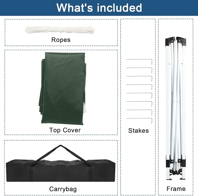 Outvita 6.5x6.5ft Pop Up Canopy Tent, Outdoor Instant Shelter Folding Canopy with Carry Bag for Commercial Events, Party,
