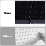 48x24 inch Black Metal Pegboard Kit for Wall Organization with Hooks, Garage Storage Bins, and Utility Tool Board, Efficient