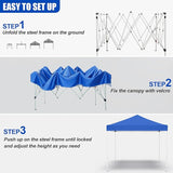 10x10ft Pop Up Canopy Tent,Heavy Duty Waterproof Folding Tent for Camping Parties Events Parties,Outdoor Canopy,Portable Sun