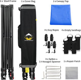 CROWN SHADES 10x10 Pop Up Canopy Tent - Patented Center Lock One Push Instant Outdoor Canopy Beach Tent with STO-N-Go Bag 8