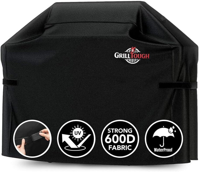 Heavy Duty BBQ Grill Cover for Outdoor Grill, 60 Inch - Waterproof, Weather Resistant, UV & Fade Resistant with Adjustable