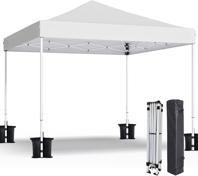 Shades 10x10 Pop Up Canopy,Heavy Duty Beach Tent with Carrying Bag for Easy Moving,Sun Shelter for