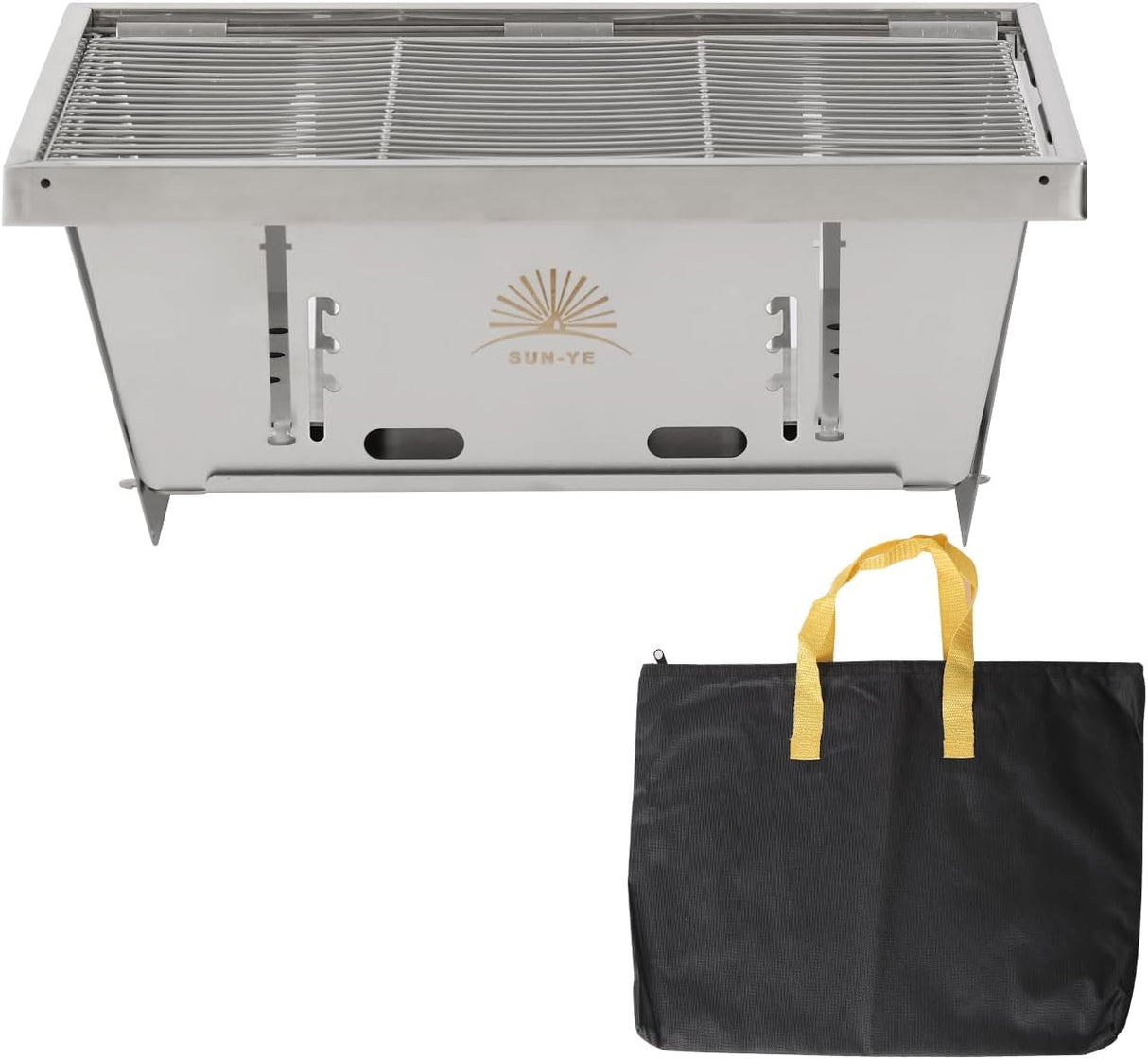 SUN-YE Charcoal Grill for IGT Table,Portable Grill with Carry Bag,Adjustable Furnace Burning Carbon Plate Height,Stainless