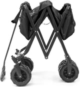 Creative Outdoor Push Pull Hauler Wagon for Kids, 200lbs Weight Capacity, Rubber Wheels, All-Terrain Collapsible and