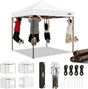 COBIZI 10x10 Pop Up Canopy Tent Heavy Duty with 4 Sidewall, Commercial Outdoor Easy Pop Up Gazebo for Party Wedding All