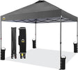 CROWN SHADES 10x10 Pop Up Canopy Tent - Patented Center Lock One Push Instant Outdoor Canopy Beach Tent with STO-N-Go Bag 8