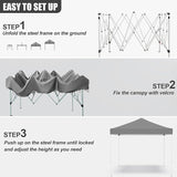 10x10ft Pop Up Canopy Tent,Heavy Duty Waterproof Folding Tent for Camping Parties Events Parties,Outdoor Canopy,Portable Sun