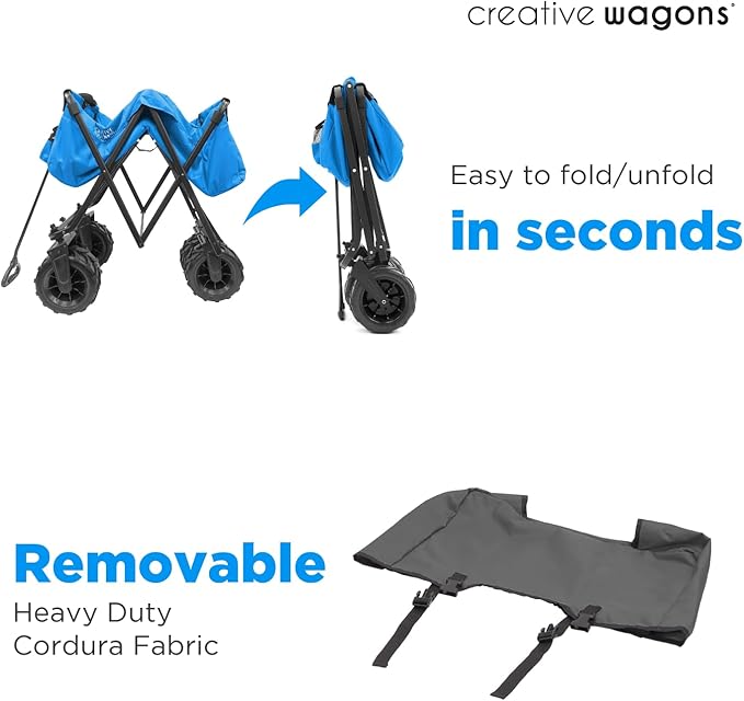 Creative Outdoor Push Pull Stroller Wagon for Kids, 250lbs Weight Capacity, XXXL Monster Series, Collapsible Giant