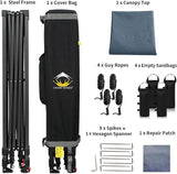 CROWN SHADES 10x10 Pop Up Canopy Tent - Patented Center Lock One Push Instant Outdoor Canopy Beach Tent with STO-N-Go Bag 8