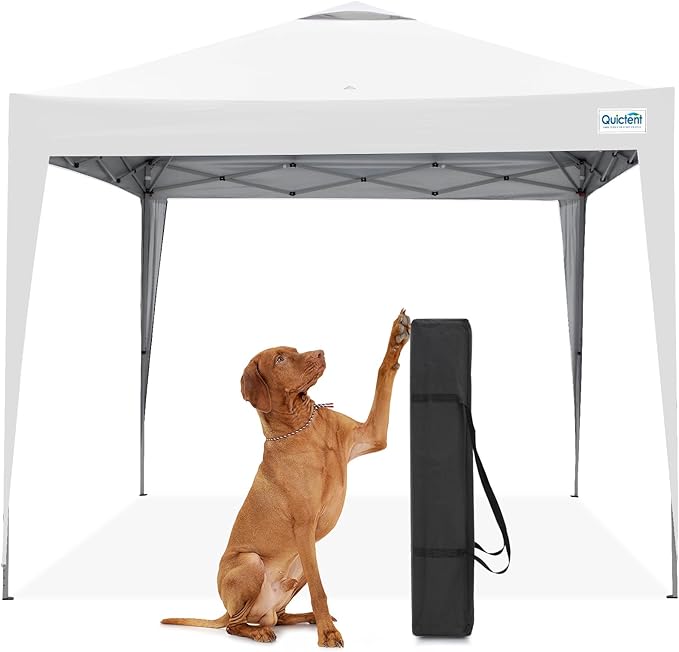 Quictent 10x10 Pop Up Canopy Tent - Instant Setup Gazebo for 1 Person, Portable & Compact, Waterproof & UV Protection, Ideal