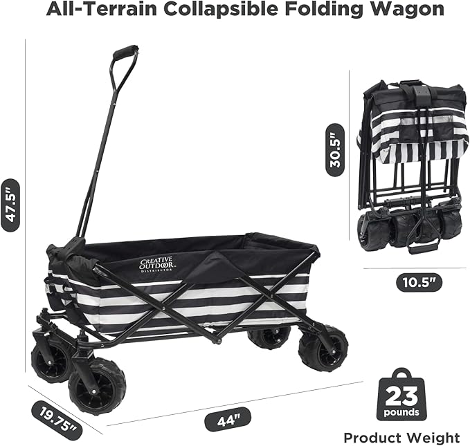 Creative Outdoor Original Folding Wagon All-Terrain Wheels, alternate view 7