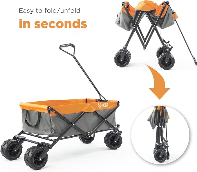 Creative Outdoor Original Folding Wagon All-Terrain Wheels, alternate view 4