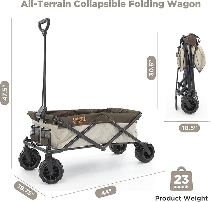 Creative Outdoor Original Folding Wagon All-Terrain Wheels, alternate view 7