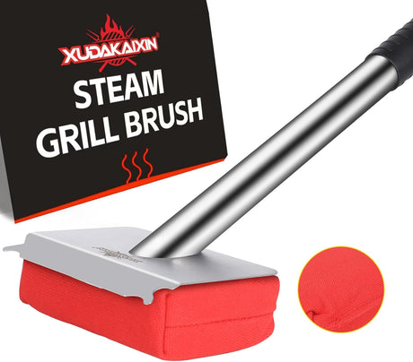 Grill Brush Bristle Free,BBQ Replaceable Scraper Cleaning Head,Safe Grill Accessories for Cast Iron Grates/Porcelain/Weber