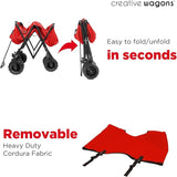 Creative Outdoor Wagon for Kids Push Pull Collapsible Stroller Giant All-Terrain Folding Cart | XXXL Monster Series Wagons |