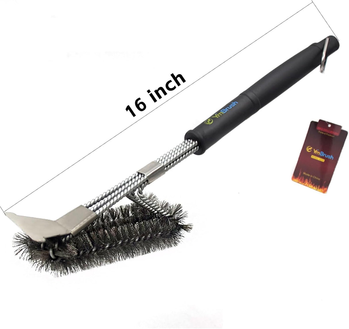 BBQ Grill Brush for Outdoor Grill Safe Stainless Steel Woven Wire Heavy Duty Grill Accessories Cleaning BBQ Accessories,