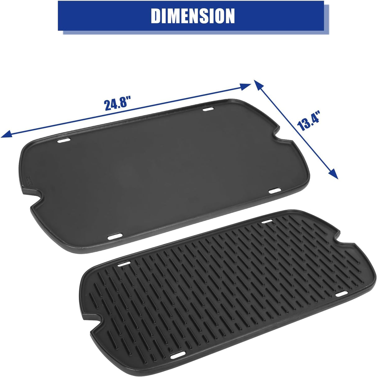 AJinTeby Cast Iron Griddle for Weber Traveler Portable Series Gas Grills Parts, Non-stick Griddle for Traveler Gas Grill,