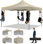 COBIZI 10x10 Heavy Duty Pop up Canopy with 4 Removable Sidewalls, Canopy Tent with Portable Bag, Ez Pop up Tent Commercial