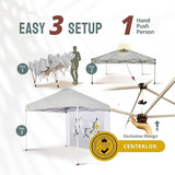 CROWN SHADES 10x10 Pop Up Canopy Tent with Game Netting - Beach Tent with One Push Setup - Outdoor Sun Shade for Events,