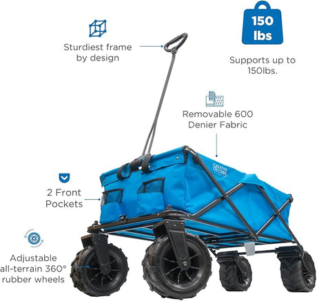 Creative Outdoor Original Folding Wagon All-Terrain Wheels, alternate view 2