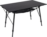 PORTAL Camping Table Portable Foldable with Adjustable Legs, Aluminum Folding Table Roll Up Table with Carrying Bag for