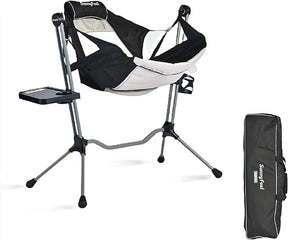 SUNNYFEEL Hammock Camping Chair, Oversized Swinging Camping Chair, Portable Hammock Chairs with Cup Holder, Beach Mat, MAX