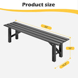 TECSPACE 4-Person Instant Folding Bench, 330 LBS Capacity Lightweight Aluminum Foldable Bench, No Assembly Required, Sets Up