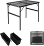 Camping Table 3FT Grill Table with 2×7/15L Storage Bag Foldable Folding Table Picnic Portable Stand Mesh 2 Height Adjustable