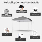 10x10ft Pop Up Canopy Tent,Heavy Duty Waterproof Folding Tent for Camping Parties Events Parties,Outdoor Canopy,Portable Sun