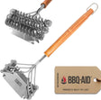 BBQ-AID Grill Brush for Outdoor Grill Bristle Free - 18" BBQ Brush for Grill Cleaning Kit - Safe BBQ Grill Cleaner Brush and