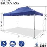 COBIZI 10x15 Pop up Canopy Heavy Duty Tent with 4 sidewalls Commercial Outdoor Canopy Event Tents All Season Wind &