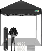COBIZI 6.6x6.6ft Pop Up Canopy Tent, Heavy Duty Canopy Easy Set up All Weather Waterproof Outdoor Canopy Tent for Parties,