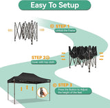 COBIZI 10x15 Pop Up Canopy Tent Heavy Duty Without Sidewall, Commercial Outdoor Easy Pop Up Gazebo for Party Wedding All