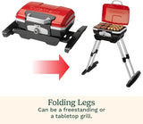 Cuisinart Petite Gourmet Portable Gas Grill with VersaStand, Compact Portable Grill Propane, 150 Sq. In. Cooking Surface,