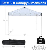 10x10ft Pop Up Canopy Tent,Heavy Duty Waterproof Folding Tent for Camping Parties Events Parties,Outdoor Canopy,Portable Sun